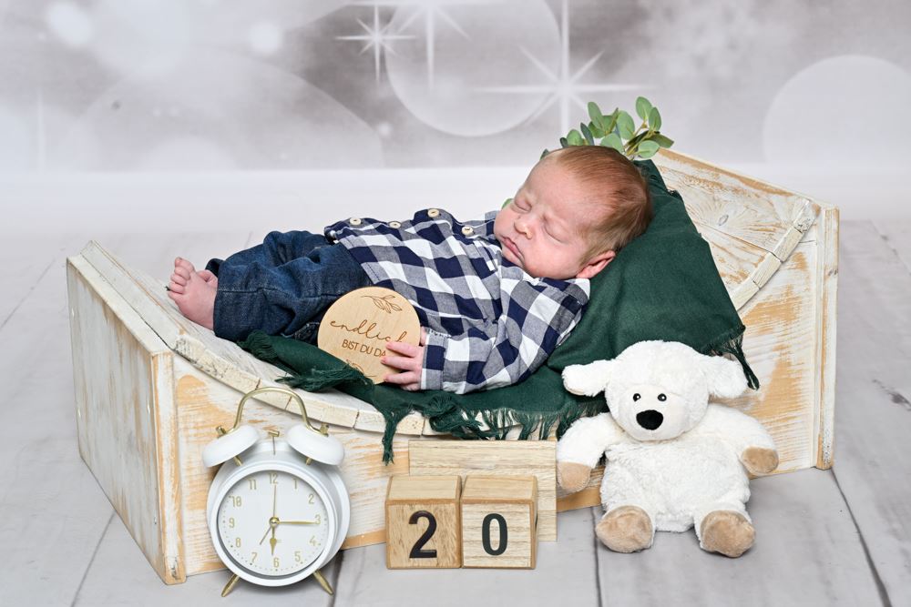 Schlafendes Baby im Studio