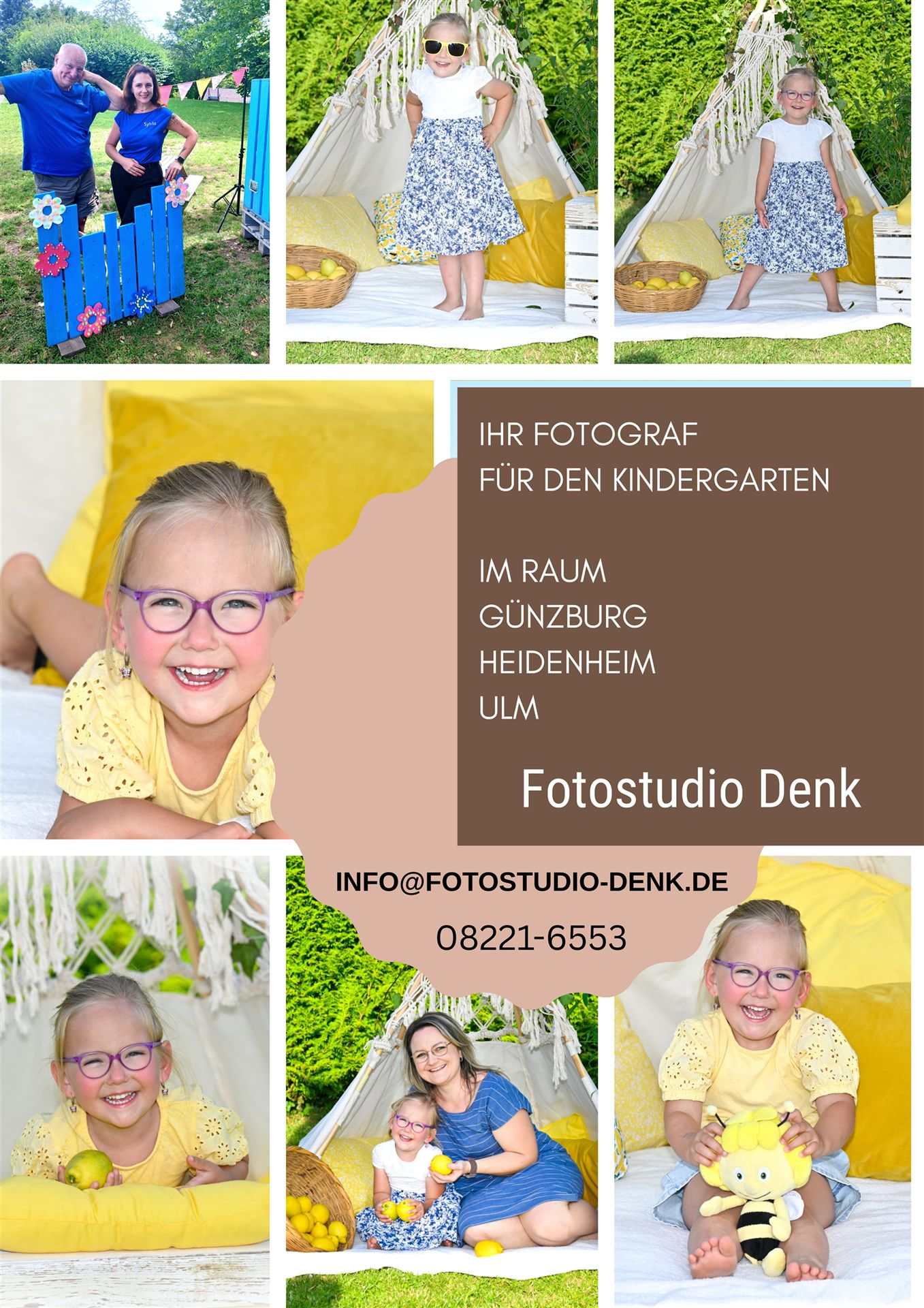 Moderne Kindergartenfotografie in Günzburg – lachende Kindergruppe draußen